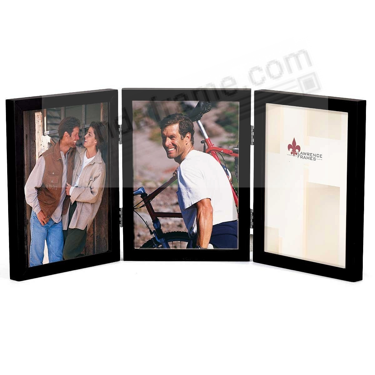 ebony black hinged triple in 4x6 size picture frames photo albums