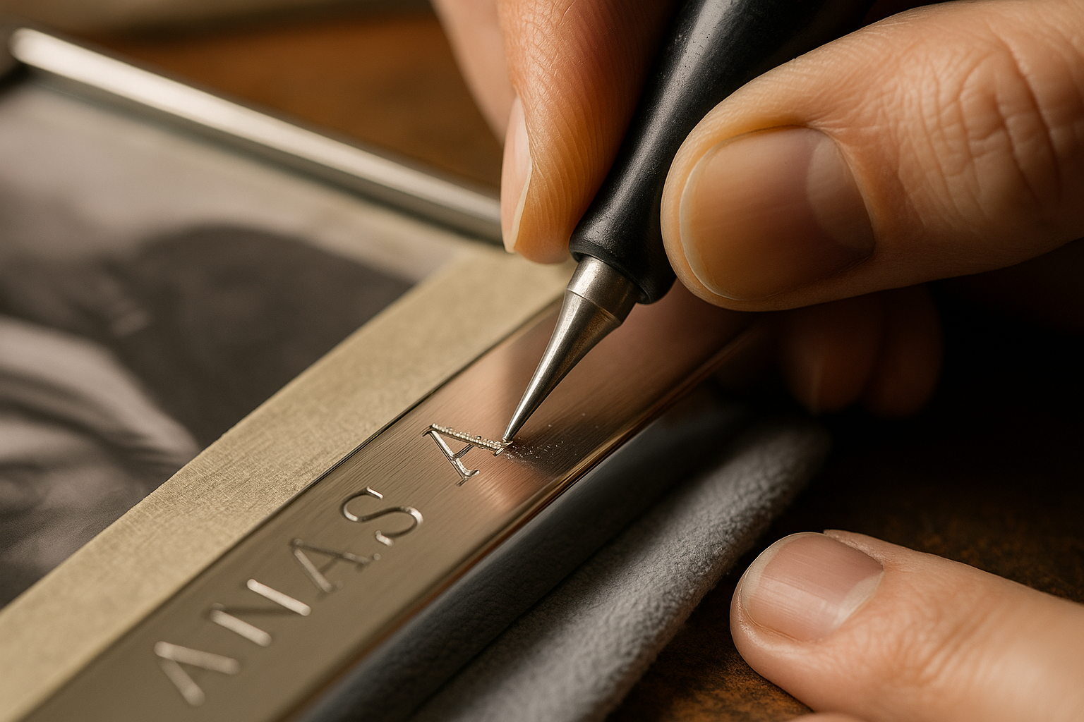 Stainless steel gift with precision engraving