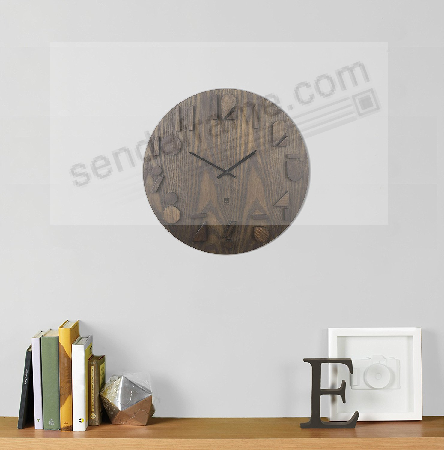 Aged Walnut Umbra Shadow Wall Clock
