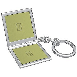 Luxe Sterling Silver Double Locket Keyring by Thistle Bee Italy Picture Frames Photo Albums Personalized and Engraved Digital Photo Gifts SendAFrame