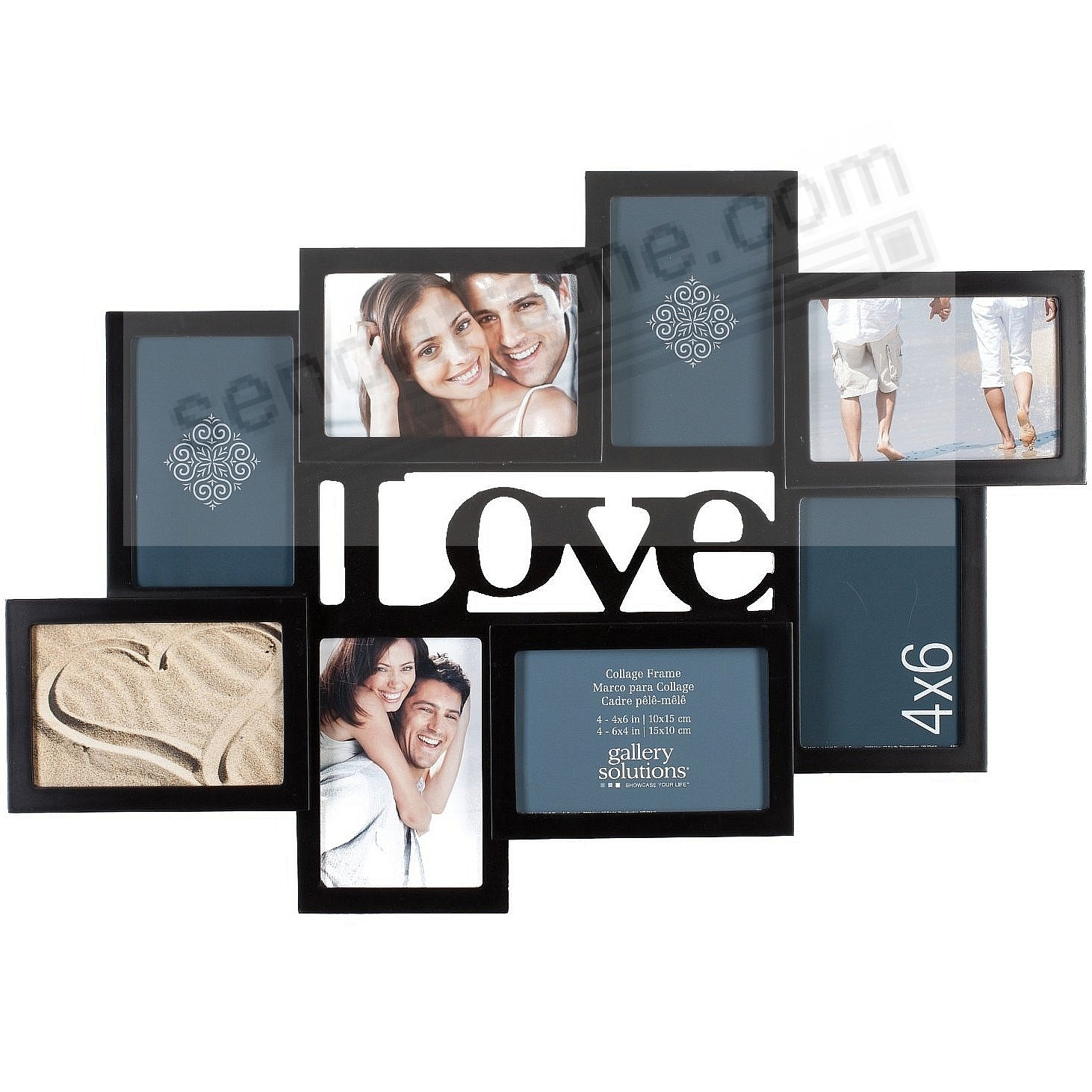 Black 3 D Love Cut Out Collage Frame With 8 Openings By Gallery Black 3 D Love Cut Out Collage Frame With 8 Openings By Gallery Solutions