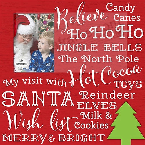 Merry christmas frame CHRISTMAS SAYINGS 5x7 Frame Sign by Malden Design® - Picture Frames, Photo Albums, Personalized