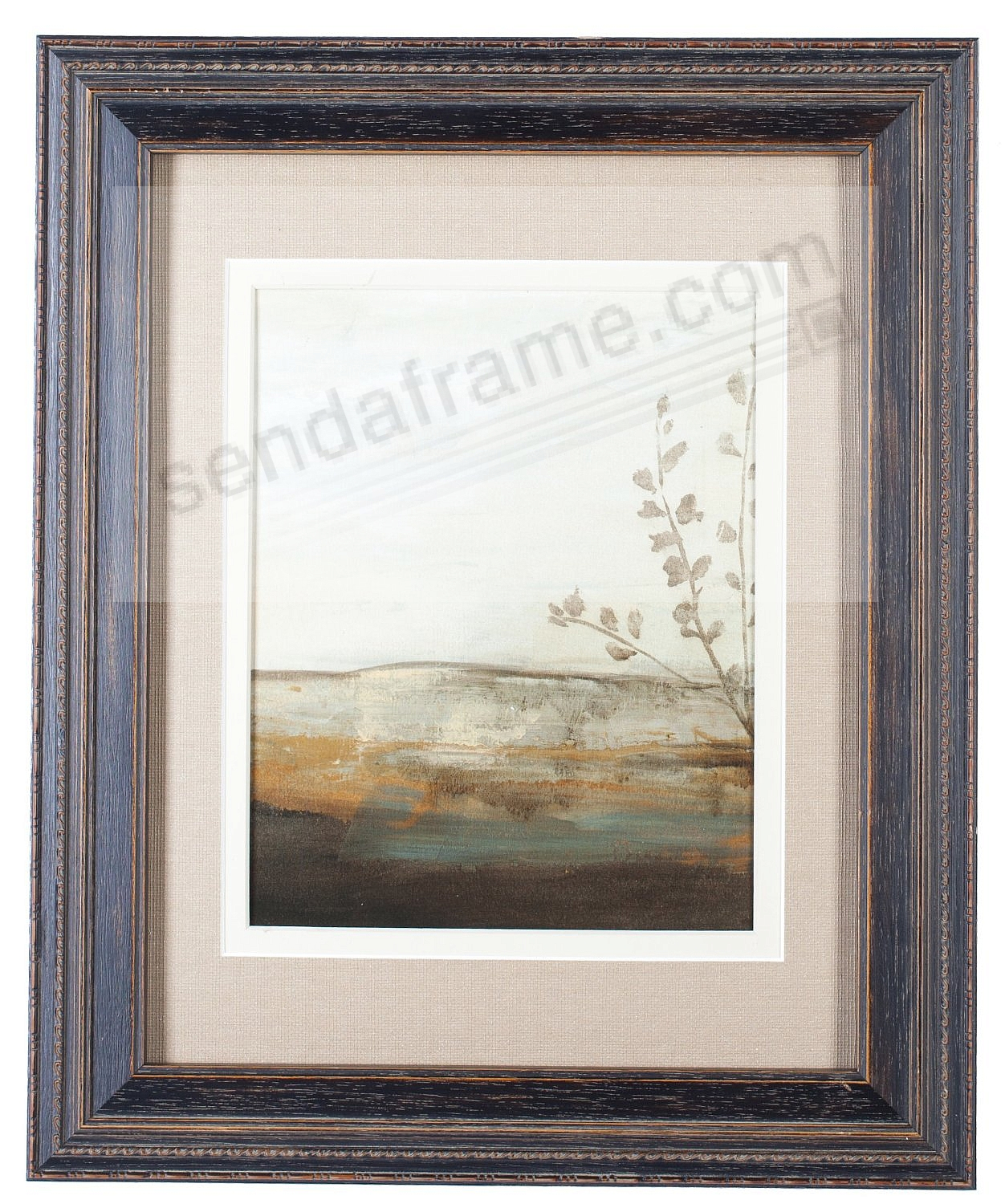 distressed brown milan matted
